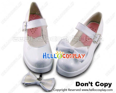 Mirror White Daily Single Strap Platform Sweet Lolita Shoes
