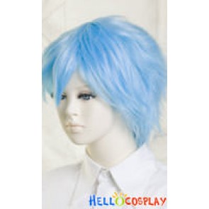 Deep Sky Blue Cosplay Short Layer Wig