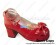 Red Ruffle Bow Contract Chunky Sweet Lolita Shoes