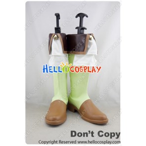 Love Live Cosplay Shoes Rin Hoshizora Boots Green Brown