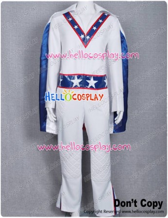 Motorcycle Daredevil Evel Knievel Cosplay Costume Cape Blue