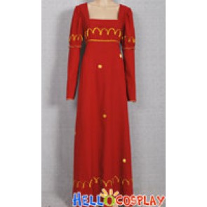 Historical Costume Vintage Red Gown Dress