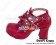 Red Three Bows Straps Chunky Princess Lolita Shoes