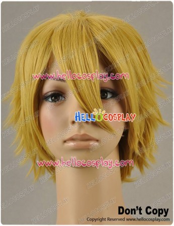 Golden Yellow Cosplay Short Layered Wig