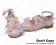 Pink Ruffle Bows Straps Chunky Princess Lolita Shoes