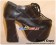 Black Shoelace Chunky Punk Lolita Shoes