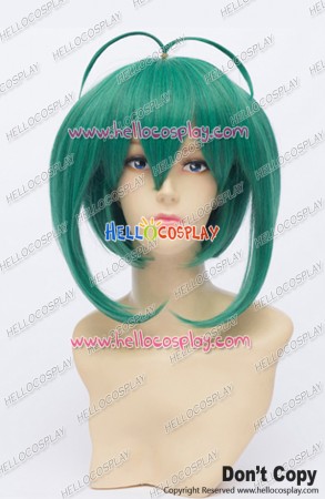 Macross Frontier Cosplay Ranka Lee Wig Short Dark Green