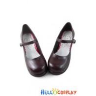 Sweet Lolita Shoes Brown Touhou Project Remilia Scarlet Single Strap