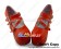 Red Three Instep Strap Chunky Punk Lolita Shoes