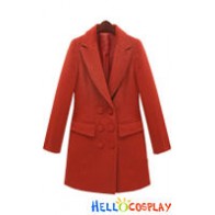 Gossip Girl Blair Waldorf Cosplay Costume Red Military Coat