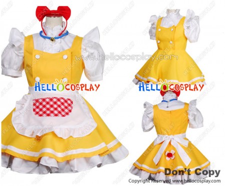 Doraemon Cosplay Dorami Yellow Maid Dress Costume