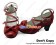 Wine Red Ruffle Sweet Chunky Princess Lolita Shoes