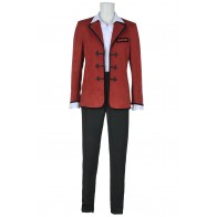 Doctor The 3rd Third Dr Jon Pertwee Jacket Red Cosplay Costume
