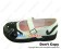 White Single Strap Black Cartoon Cat Blocking Lolita Shoes