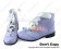 Matt Purple Satin Lace Ruffle Chunky Princess Lolita Boots