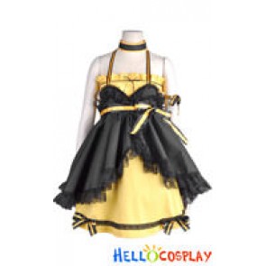 Vocaloid 2 Cosplay Kagamine Rin Yellow And Black Dress