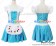 Angel Feather Cosplay Blue Maid Dress Costume