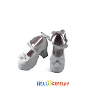 Feminine White Ankle Strap Scalloped Sweet Lolita Shoes