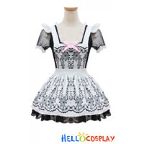 Angel Feather Cosplay Lolita Printing Princess Maid Dress