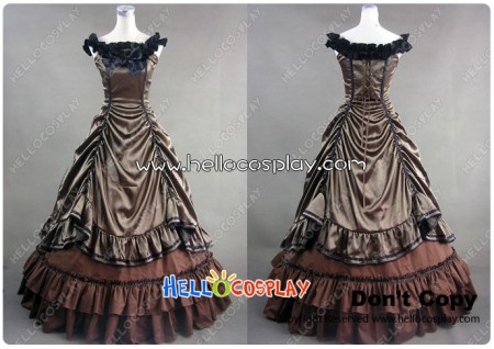 Southern Belle Lolita Ball Gown Chocolate Wedding Dress