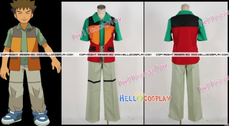 Pokemon Brock Takeshi Cosplay Costume