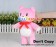 Riddle Story Of Devil Cosplay Hitsugi Kirigaya Pink Bear Plush Doll