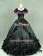 Victorian Southern Belle Ball Gown Reenactment Halloween Black Lolita Dress Costume