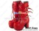 Matt Red Buckle Straps Lace Up Chunky Punk Lolita Boots