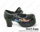 Black White Rim Double Straps Chunky Sweet Lolita Shoes