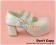 Mirror White Double Ruffle Strap Chunky Princess Lolita Shoes