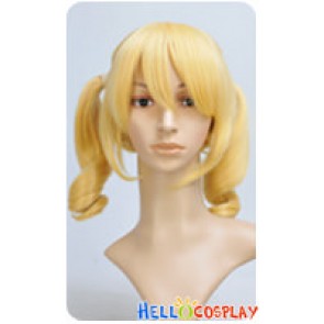 Puella Magi Madoka Magica Cosplay Mami Tomoe Gold Curl Ponytail Wig