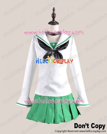 Girls Und Panzer Cosplay Saori Takebe School Girl Uniform Costume