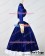 Bioshock Cosplay Infinite Elizabeth Velvet Dark Blue Dress Costume