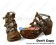 Light Brown Bows Straps Chunky Princess Lolita Shoes