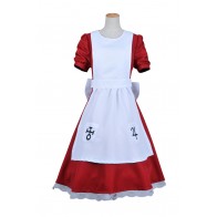 Alice Madness Returns Cosplay Alice Costume Red White Dress