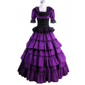 Victorian Gothic Lolita Wedding Purple Dress Ball Gown