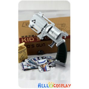 Meitantei Conan Case Closed Cosplay Kaito Kid Launch Poker Gun Silver White