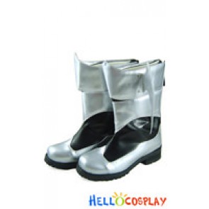 Silver And Black Daily Chunky Punk Lolita Boots