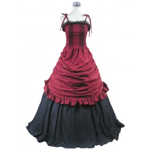 Southern Belle Civil War Ball Gown Prom Red Dress