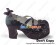 Matte Black Flank Detachable Bow Chunky Princess Lolita Shoes