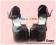 Matte Black Ruffle Ankle Strap Chunky Princess Lolita Shoes