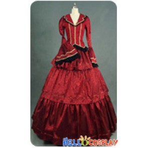 Victorian Lolita Civil War Evening Gothic Lolita Dress Garnet