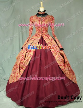 Victorian Gothic Formal Ball Gown Reenactment Clothing Stage Lolita Dress Costume