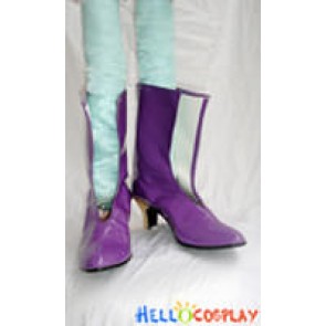 Macross Frontier Cosplay Sheryl Nome Short Boots Purple