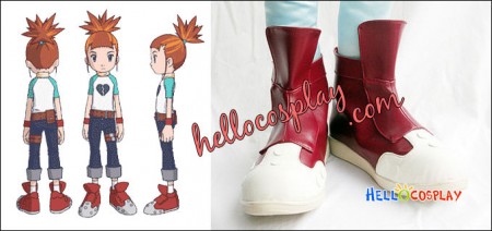 Digimon Tamers Cosplay Rika Nonaka Red Shoes