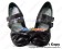 Brown Bow Ruffle Double Straps Chunky Princess Lolita Shoes