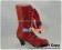 Wine Red Satin Lace Ruffle Chunky Princess Lolita Boots