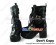 Black Buckles Lace Up Platform Calf Length Lolita Boots