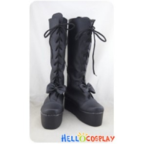 Date A Live Cosplay Shoes Kurumi Tokisaki Black Boots