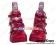 Red Three Bows Straps Chunky Princess Lolita Shoes